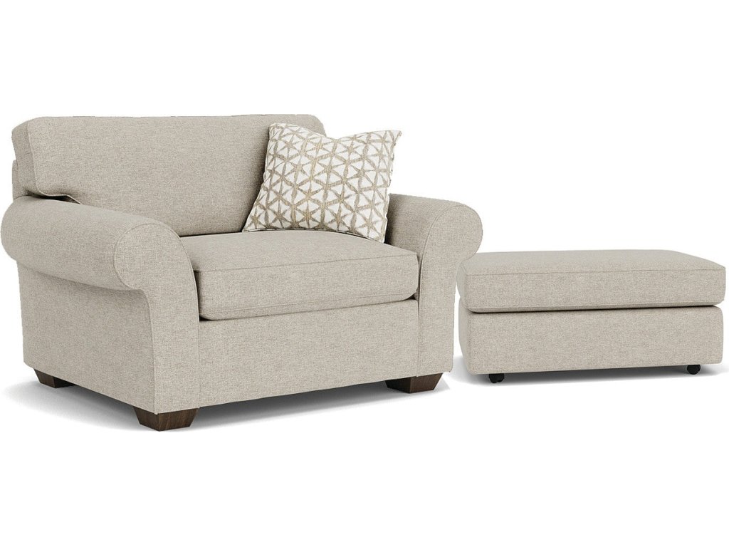 Vail Fabric Cocktail Ottoman with Casters - image 4