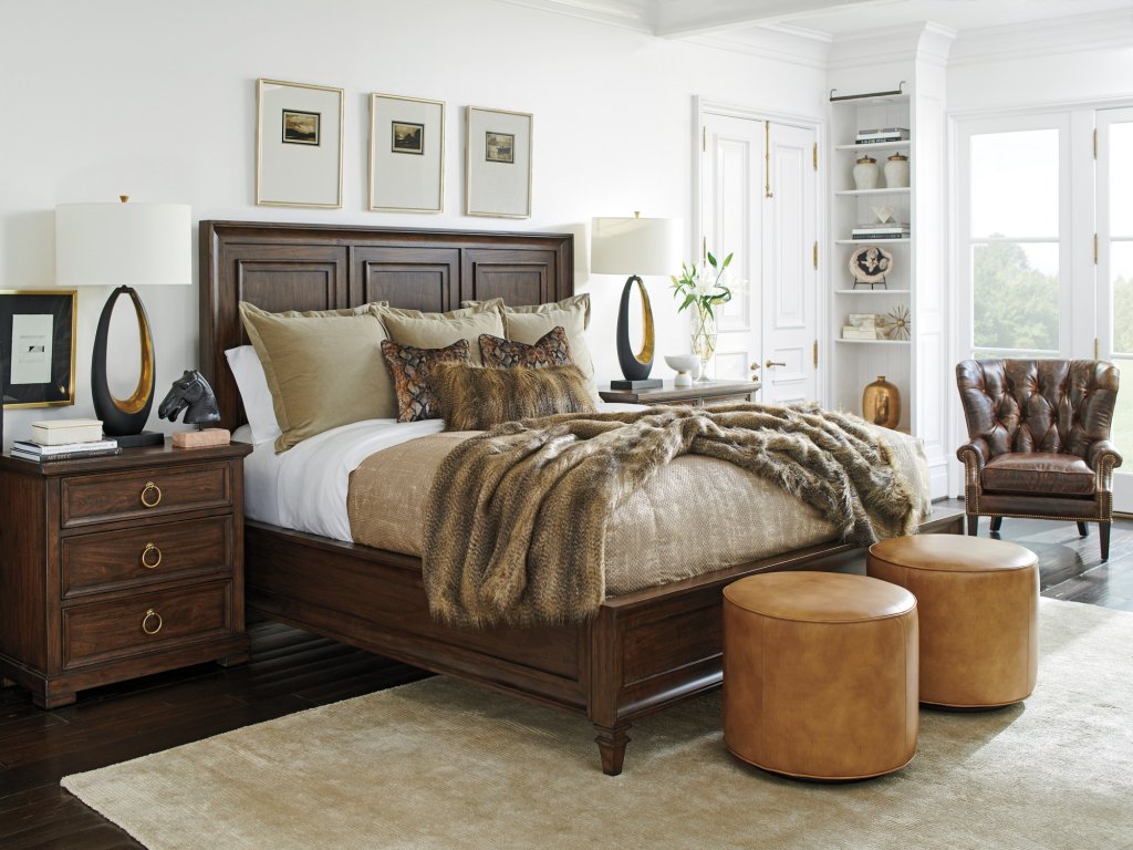 Walnut Creek Wood Panel Bed 6/6 King - image 1