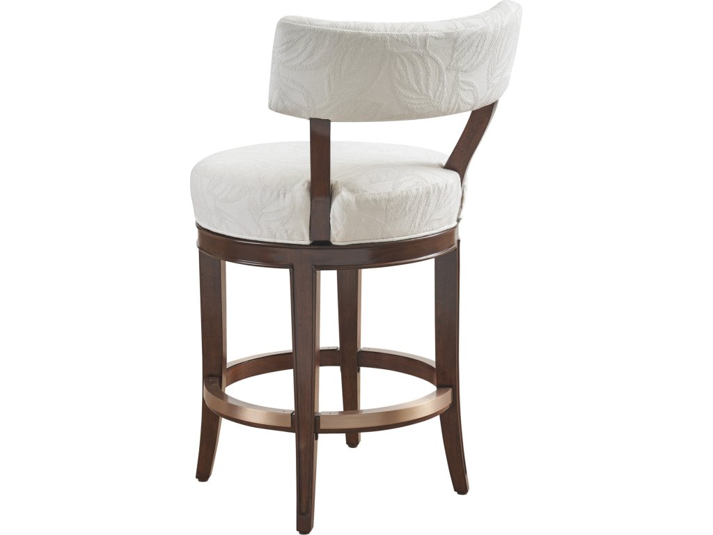 Giles Upholstered Swivel Counter Stool - image 1
