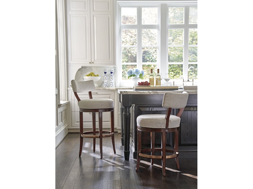 Giles Upholstered Swivel Counter Stool - image 2