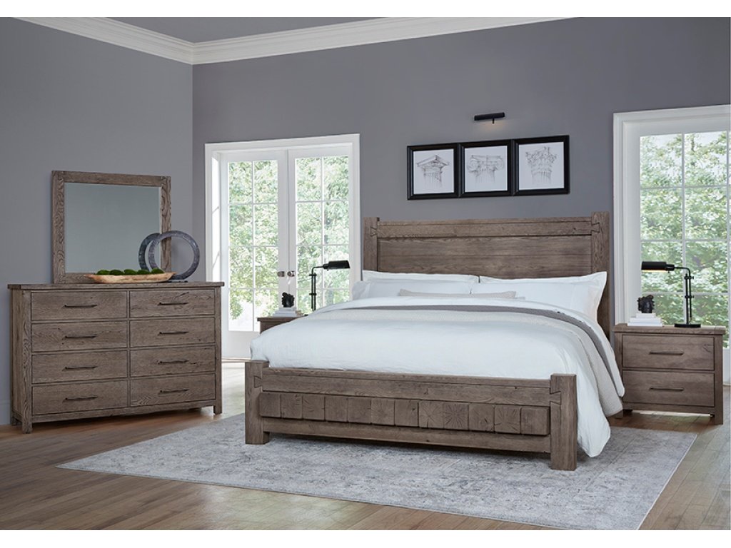 Cal King Poster Bed With 6X6 Fb - image 2