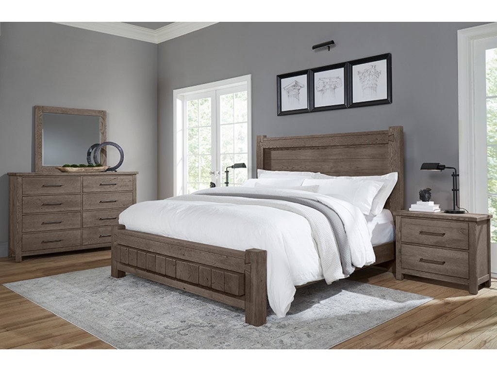 Cal King Poster Bed With 6X6 Fb - image 1