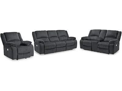 Draycoll Power Reclining Sofa, Loveseat and Recliner