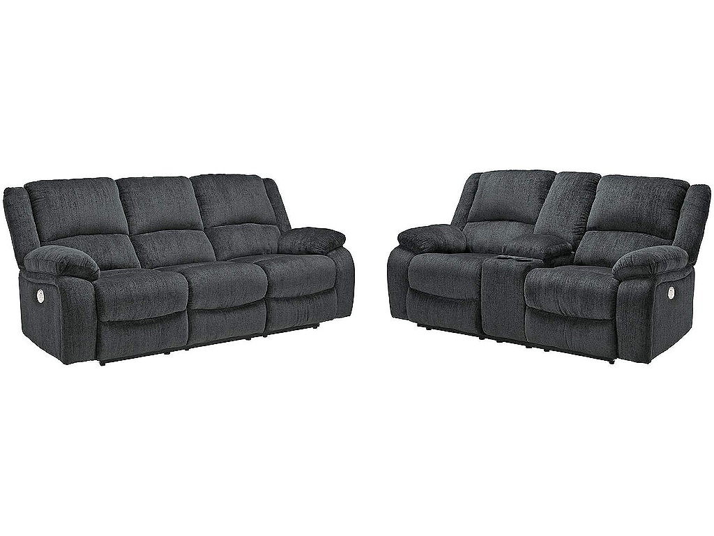 Draycoll Power Reclining Sofa and Loveseat - main image
