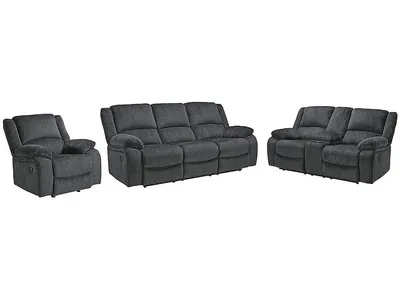 Draycoll Reclining Sofa, Loveseat and Recliner