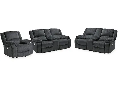 Draycoll 2 Power Reclining Loveseats and Recliner