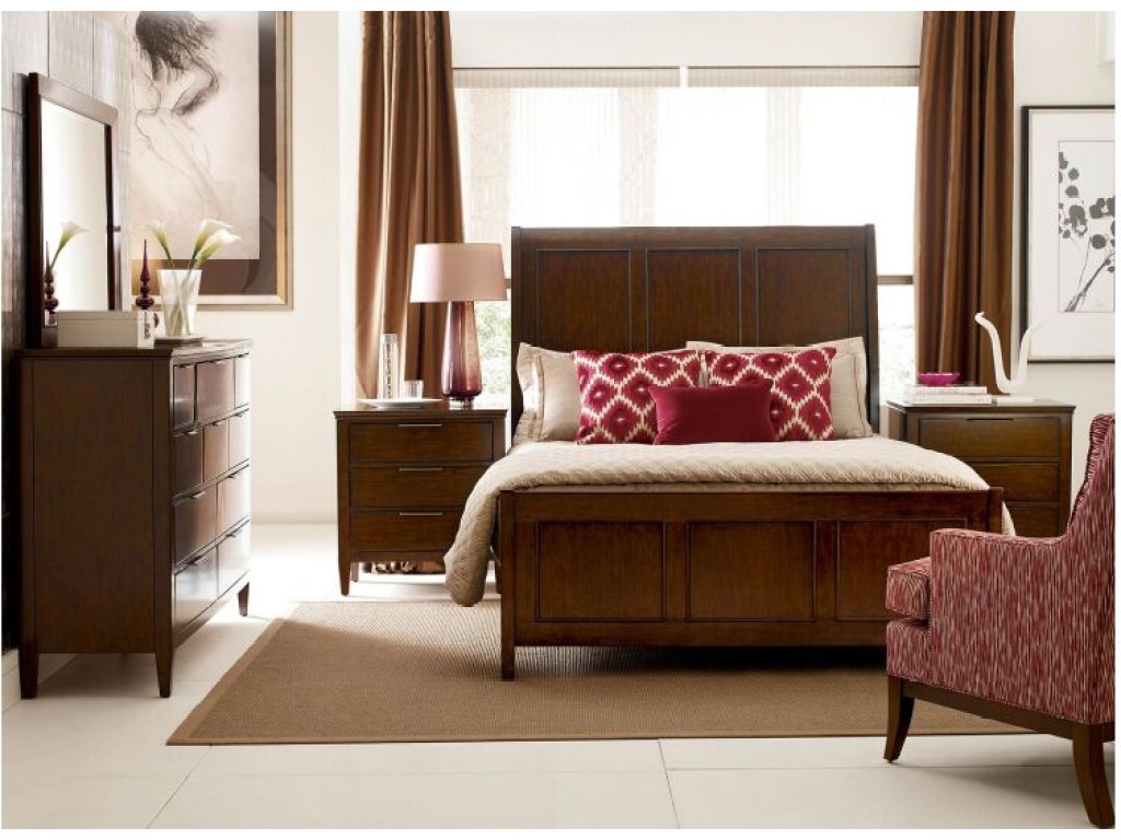 Caris Sleigh King Bed - Complete - image 1