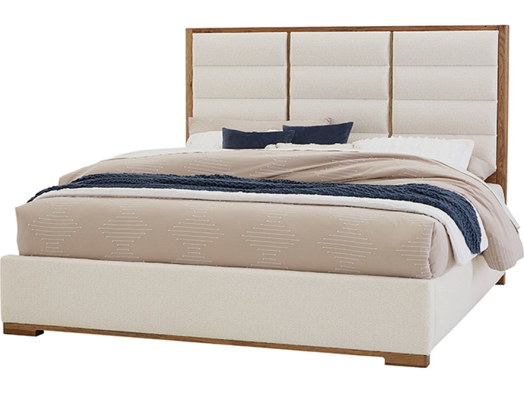 Erin'S Upholstered Bed - White Fabric - main image