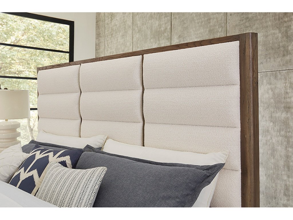 Erin'S Upholstered Bed - White Fabric - image 1