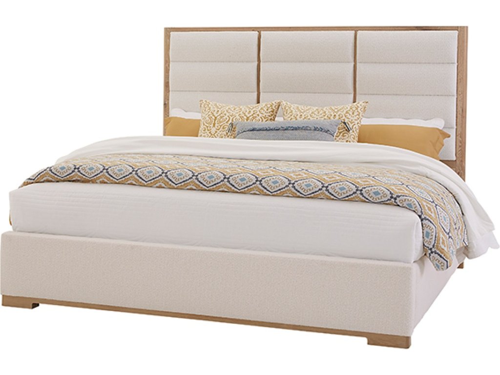 Erin'S Upholstered Bed - White Fabric - main image