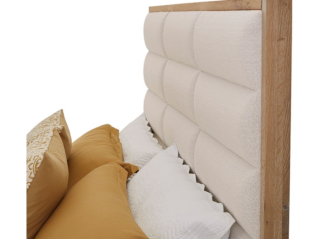 Erin'S Upholstered Bed - White Fabric - image 6