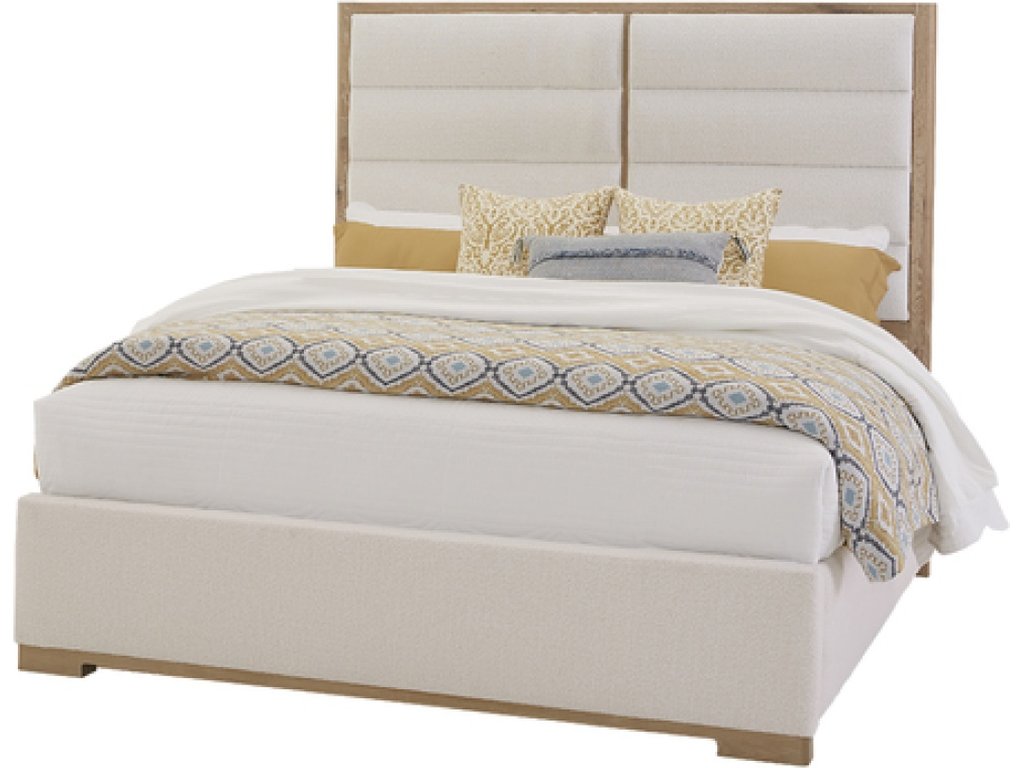 Erin'S Upholstered Bed - White Fabric - image 1