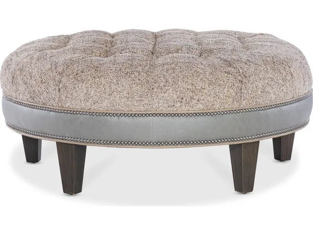 XL Well-Rounded Tufted Round Ottoman