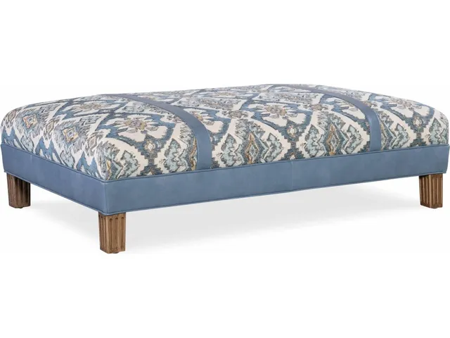 XL Rects Solid Top Ottoman With Split Top