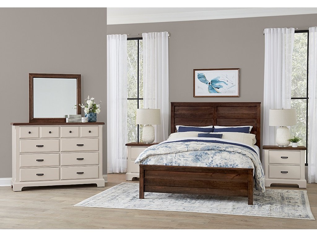 Two-Tone Nightstand - 2 Drwr - image 1