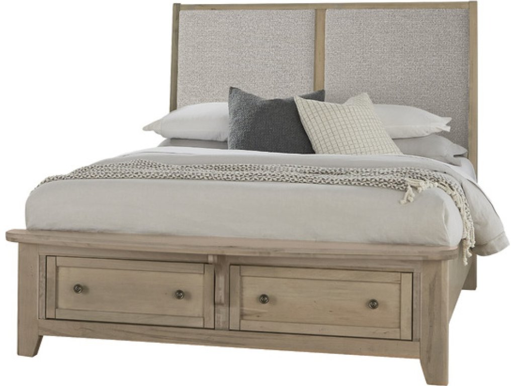 Upholstered Bed With Storage -Grey - main image