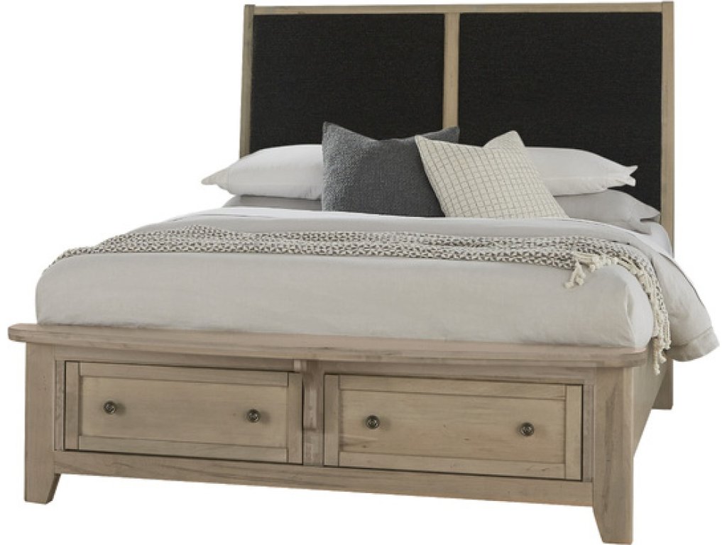 Upholstered Bed With Storage -Black - main image