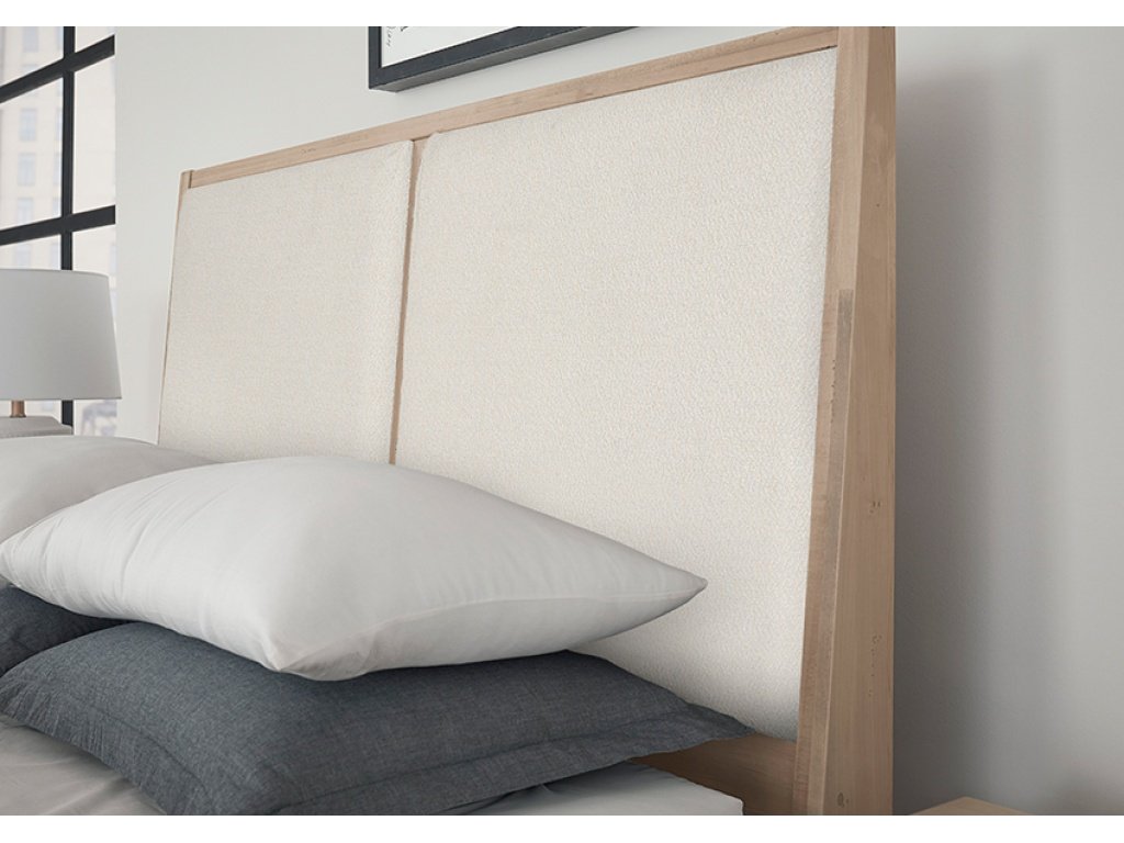 Upholstered Bed-White - image 3