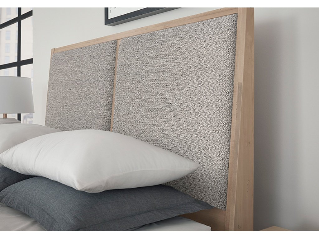 Upholstered Bed With Storage -Grey - image 2