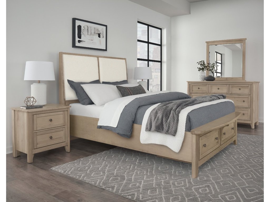 Upholstered Bed With Storage -White - image 1