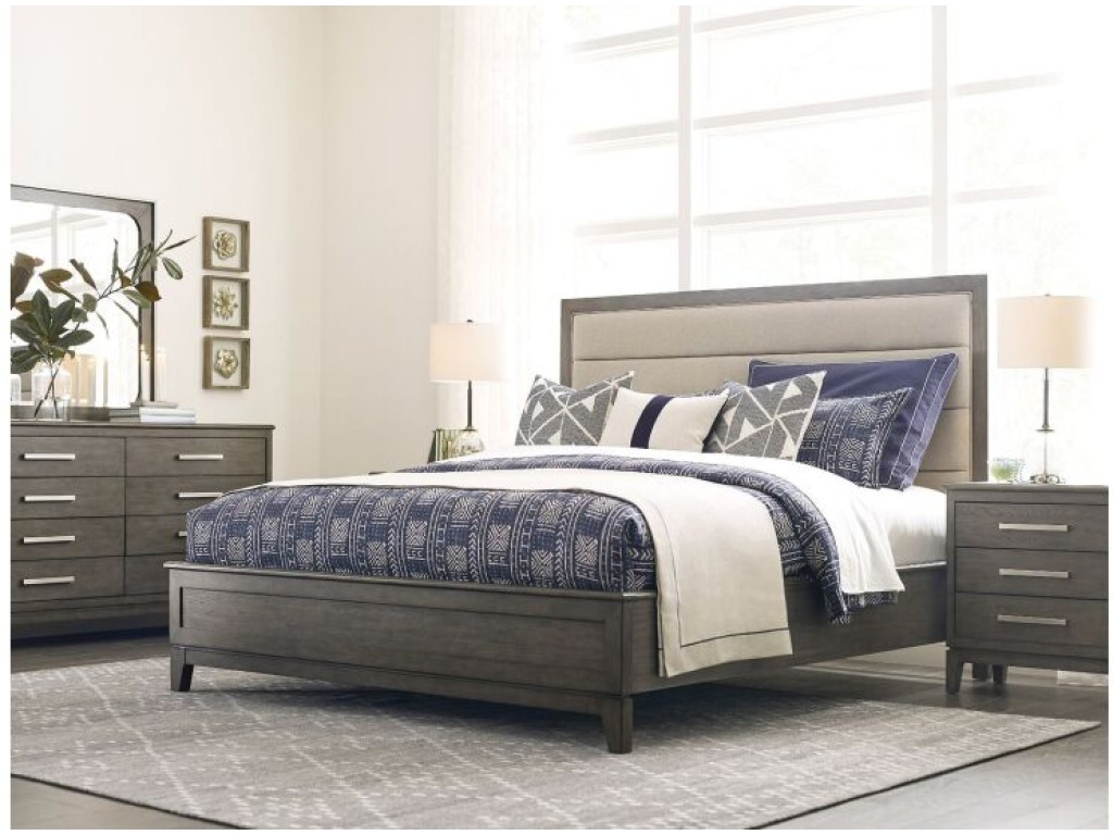 Ross King Upholstered Panel Bed - Complete - image 1