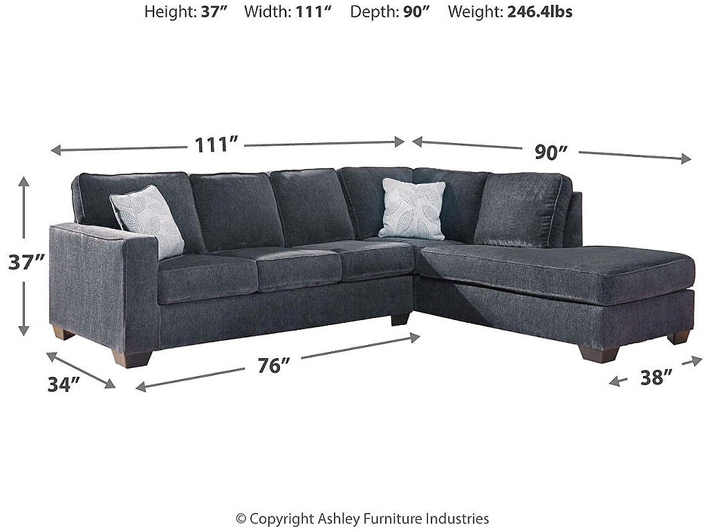 Altari 2-Piece Sleeper Sectional with Chaise - image 2