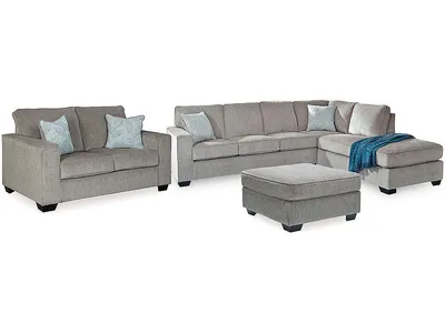Altari 2-Piece Sleeper Sectional, Loveseat and Ottoman