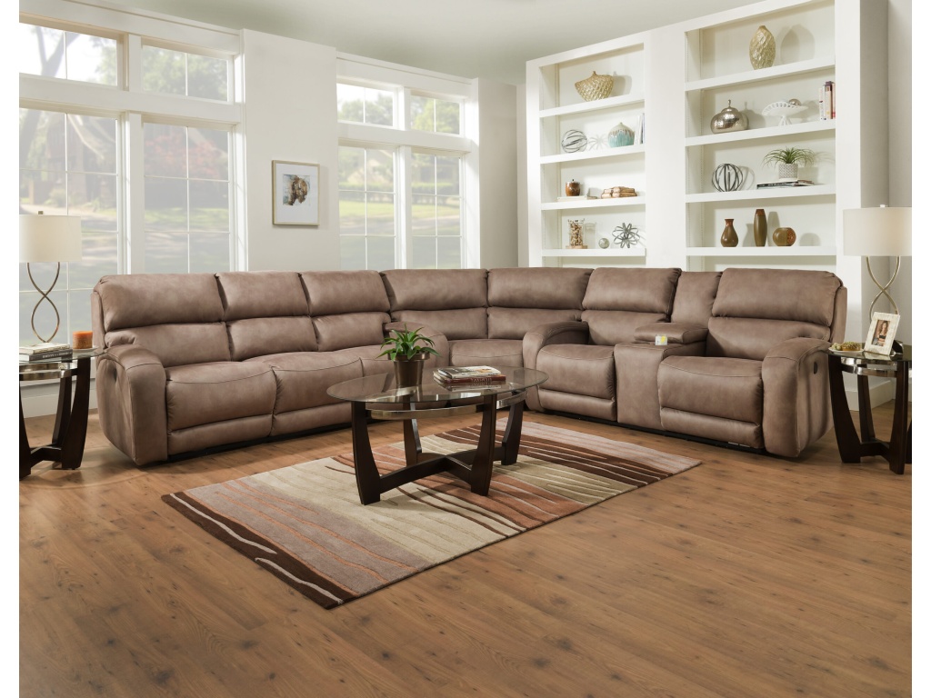 Double Reclining Loveseat with Console - image 1