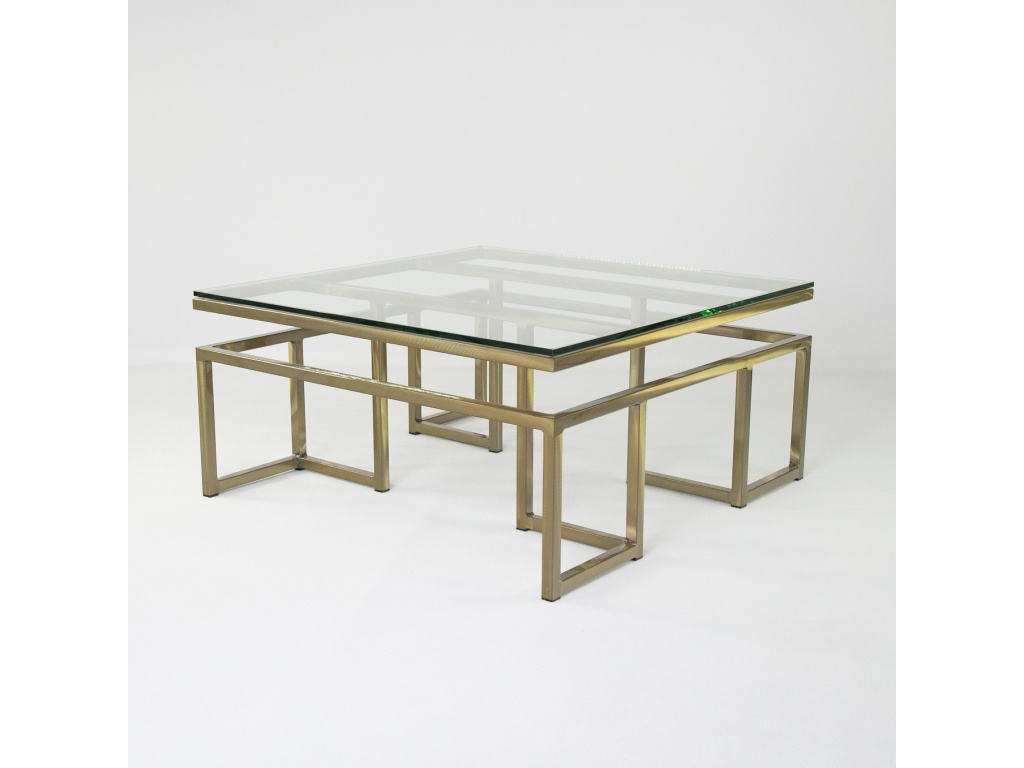 Johnston Casuals Furniture Calgary Large Sq Cocktail/Glass Cocktail Table, alternate view 2