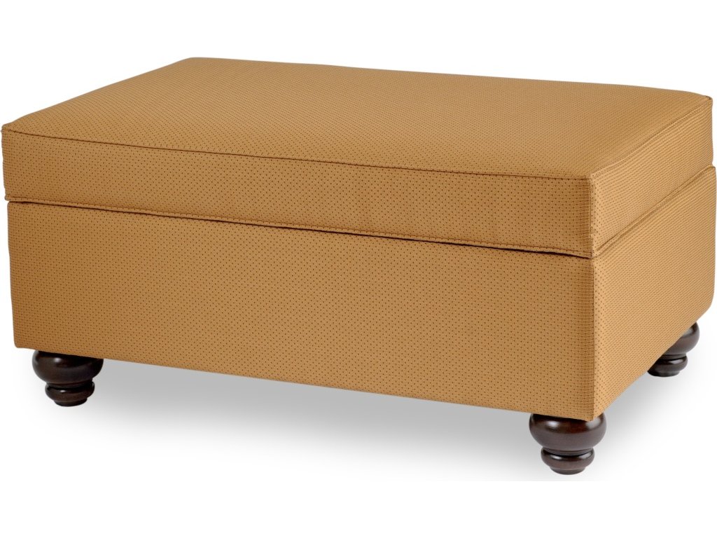 Storage Ottoman With Turned Leg - main image