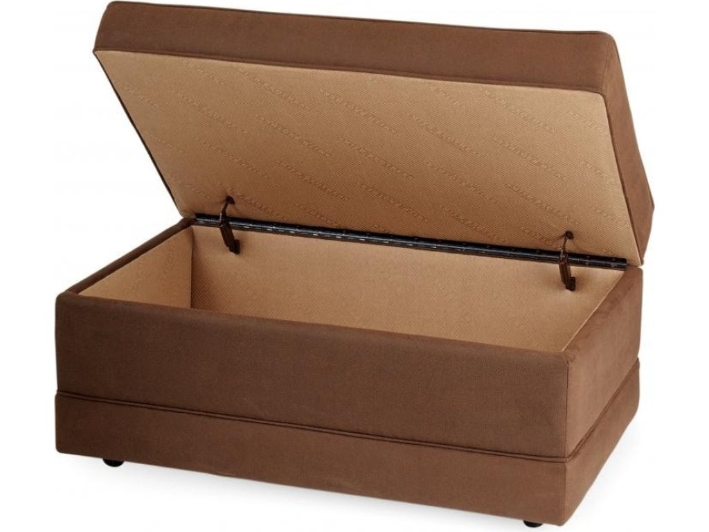 Storage Ottoman With Turned Leg - image 1