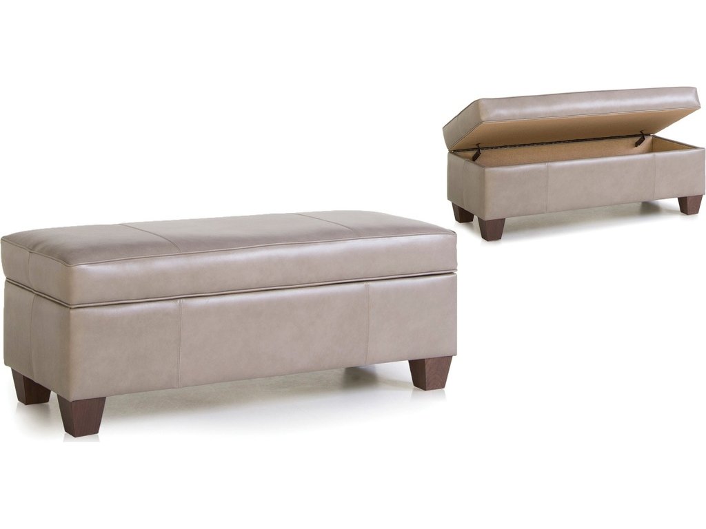 Storage Ottoman With Tapered Leg - image 1