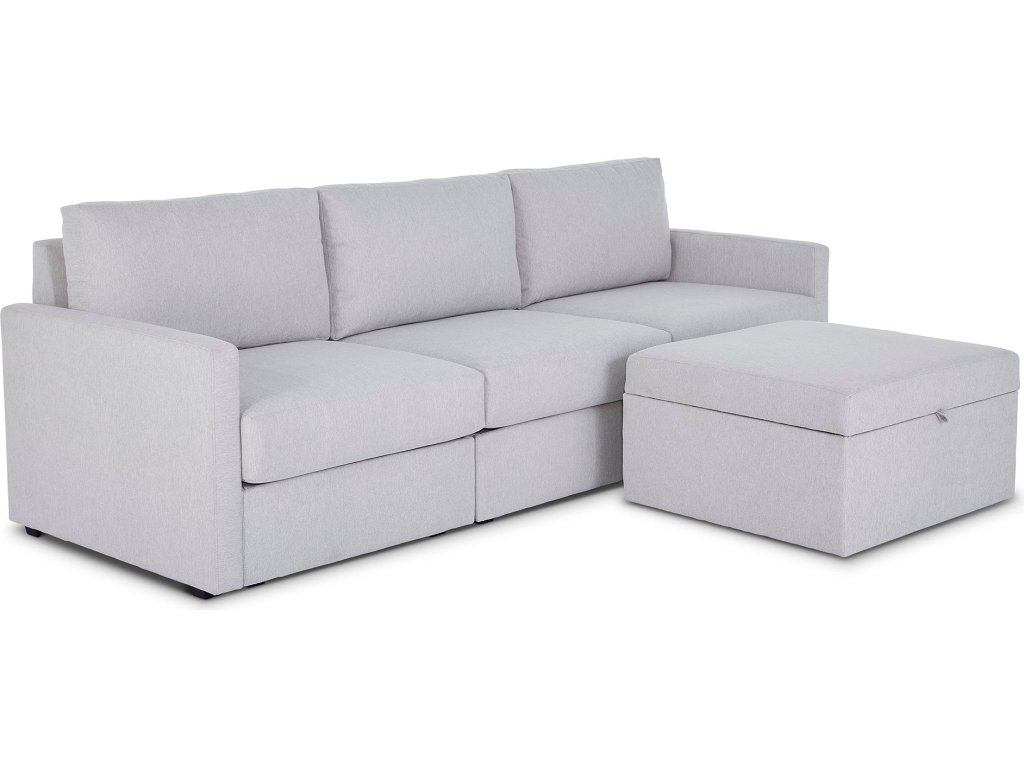 Flex Frost Sofa with Narrow Arm and Storage Ottoman - main image