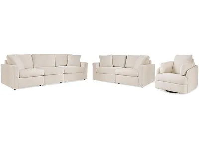 Modmax 3-Piece Sectional Sofa, 2-Piece Sectional Loveseat and Swivel Glider Recliner