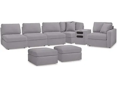 Modmax 6-Piece Sectional and 2 Ottomans
