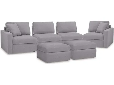 Modmax 4-Piece Sectional and 2 Ottomans