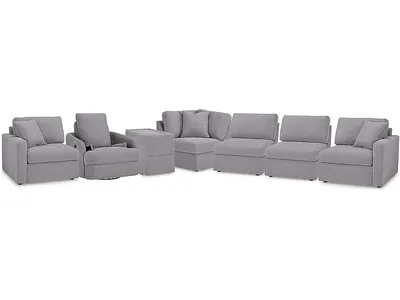Modmax 6-Piece Sectional and Swivel Glider Recliner