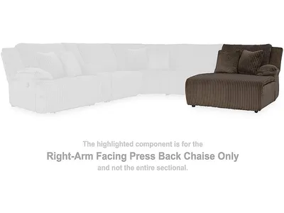 Top Tier Right-Arm Facing Press Back Chaise - Alternative View