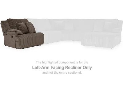 Top Tier Left-Arm Facing Recliner - Alternative View