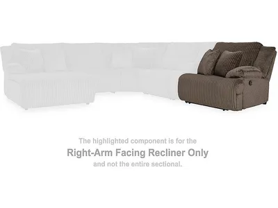 Top Tier Right-Arm Facing Recliner - Alternative View