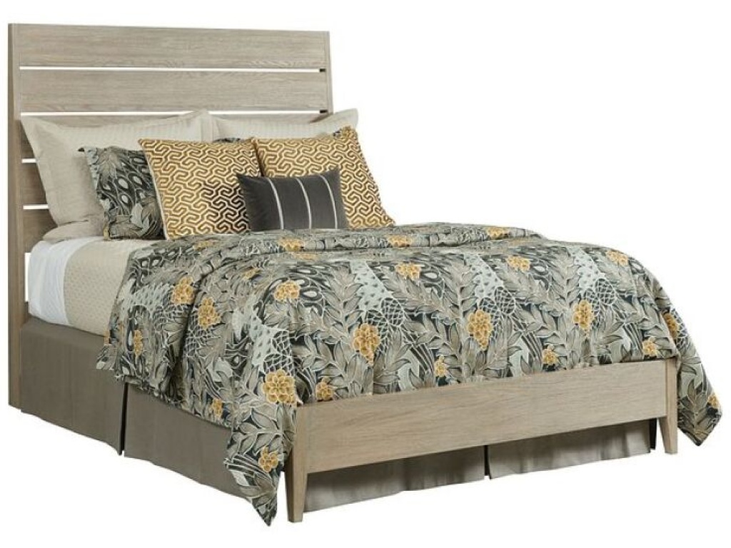 Incline Oak Queen Bed Low Footboard - Complete - main image