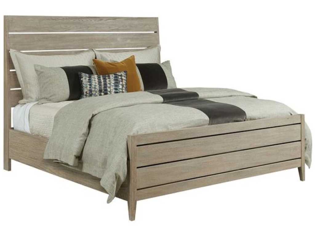 Incline Oak Queen Bed High Footboard - Complete - main image