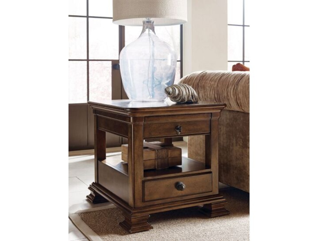 Portolone Rectangular End Table W/Drawer - image 1