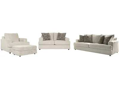 Soletren Sofa, Loveseat, Oversized Chair and Ottoman