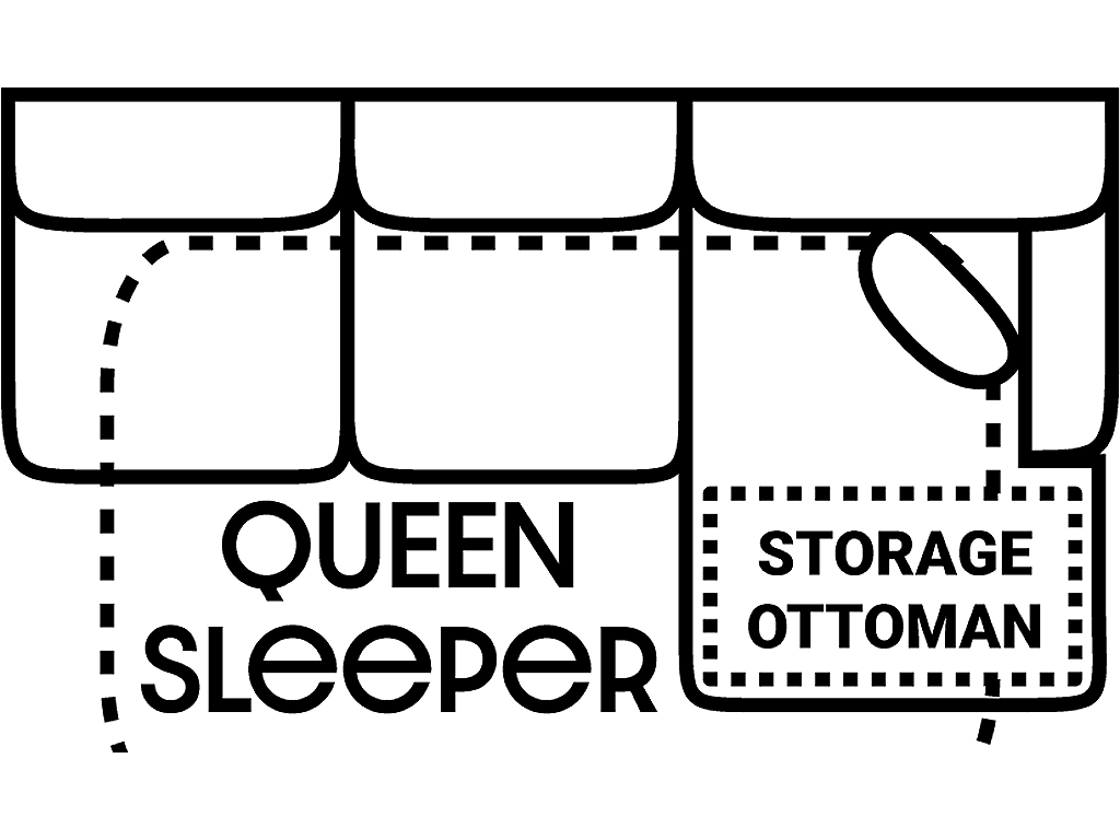 RSF 1 Arm Sofa Chse Qn. Slpr Stor. Gel - image 1