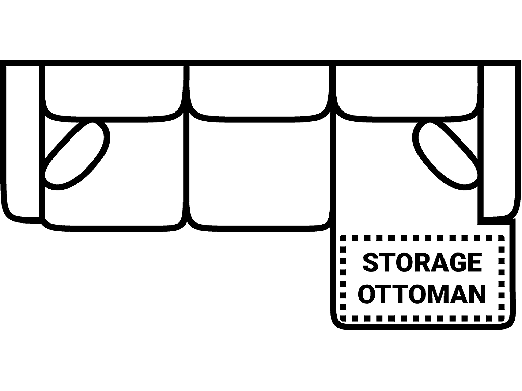 Sofa Chaise w/ Storage - image 1