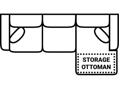 Sofa Chaise w/ Storage - Alternative View