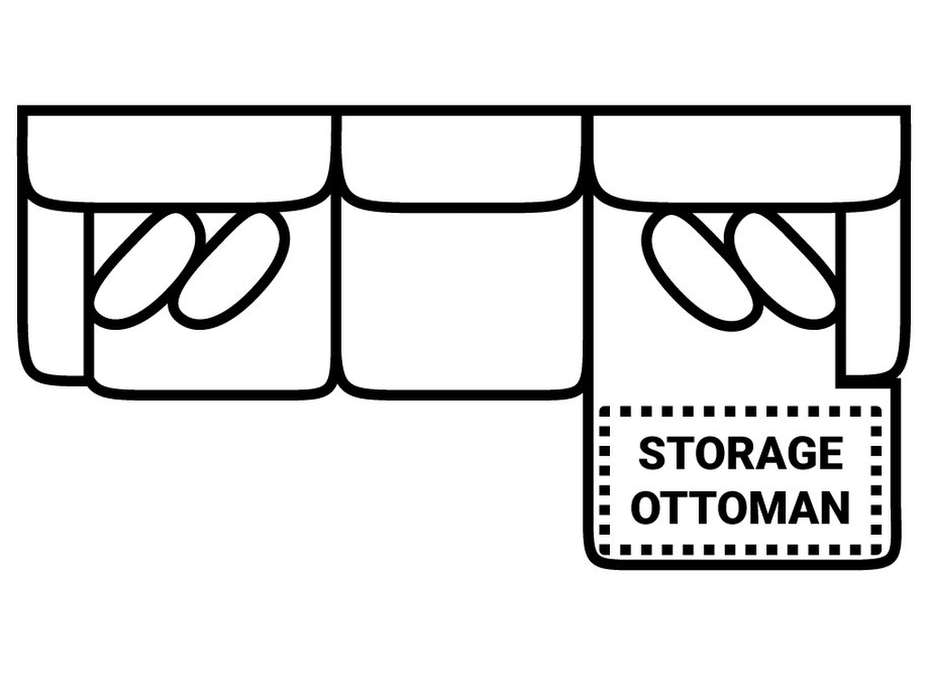 Sofa Chaise w/ Stor. - image 1