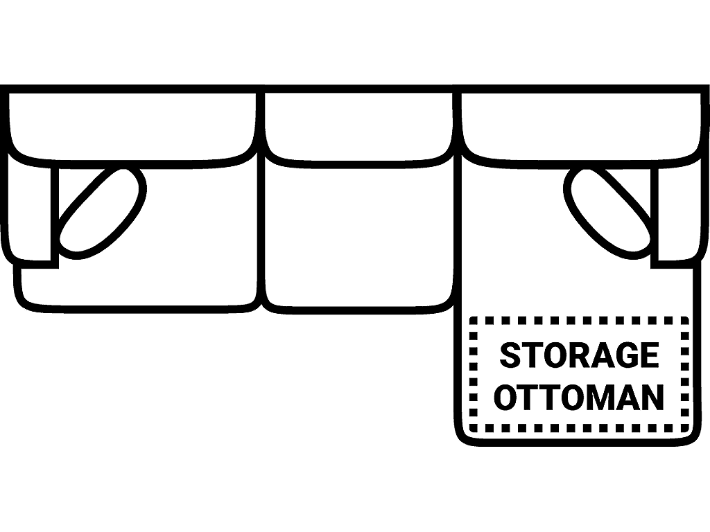 Sofa Chaise w/ Storage - image 1