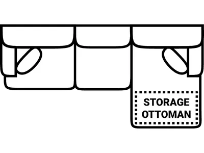Sofa Chaise w/ Storage